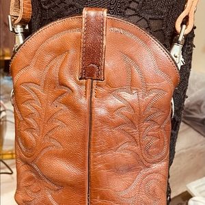 Custom western crossbody leather purse